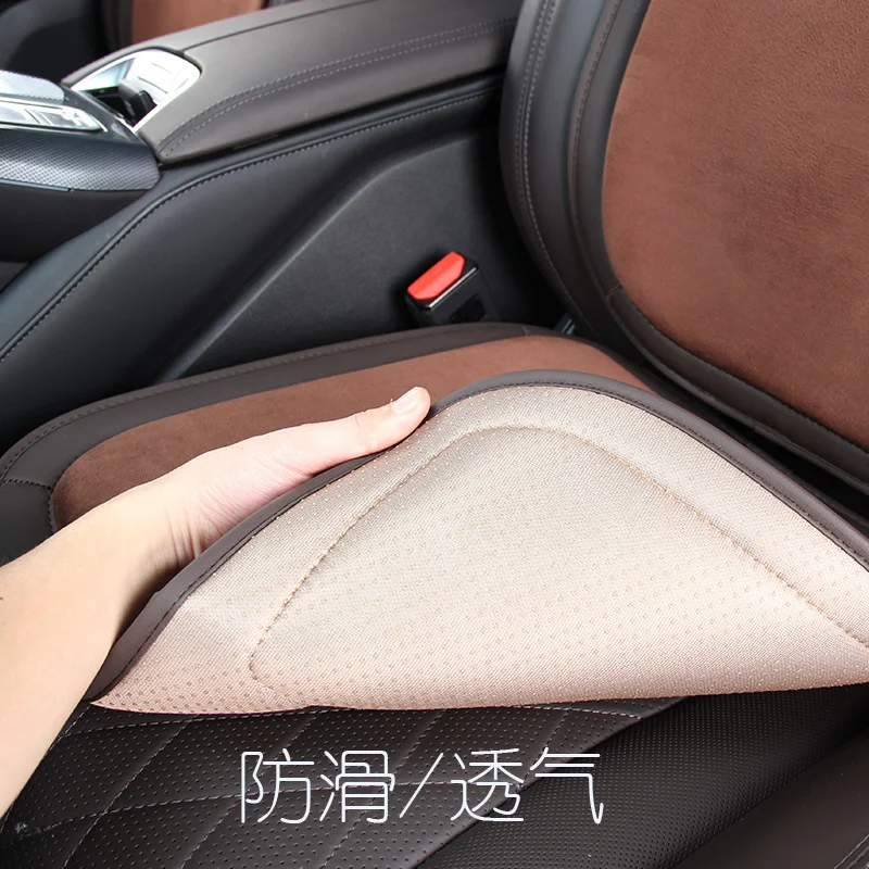 Car Seat Cushion All-season Universal Napa Leather Driver's Front Seat  Protector Cover One-piece Summer Breathable Backseat Mat - AliExpress