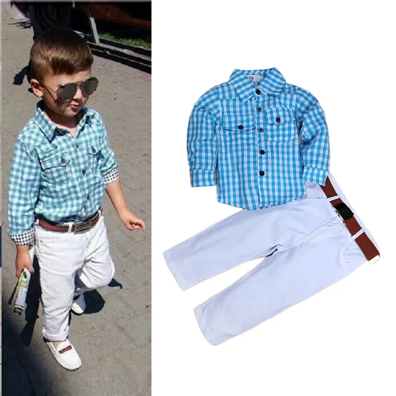Little Boys Formal Suits Button Down Bowtie Shirt Vest Pants Clothing Sets 3pcs Wedding Party Gentleman Suit Fall