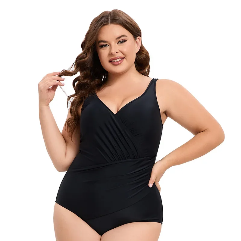 XL- 5XL Printed Bikini Large Size Swimwear Plus Size Women Swimsuit Female One Piece Bikini  Bather Bathing Suit  Women Swimsuit