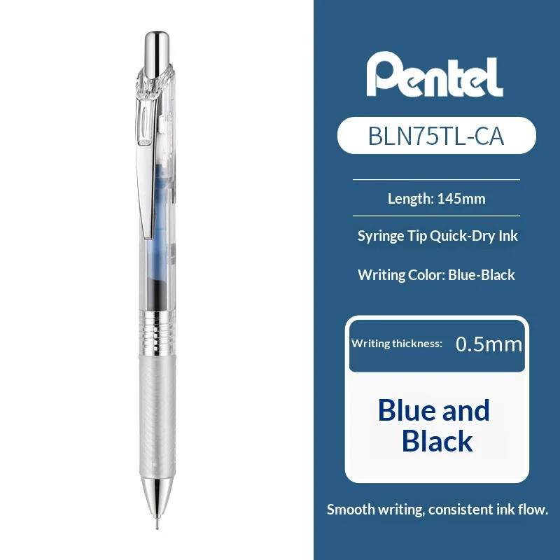 Pentel EnerGel Infree Gel Pens - Transparent Barrel with Soft Grip, 0.5mm Needle Tip, Colored Highlighter