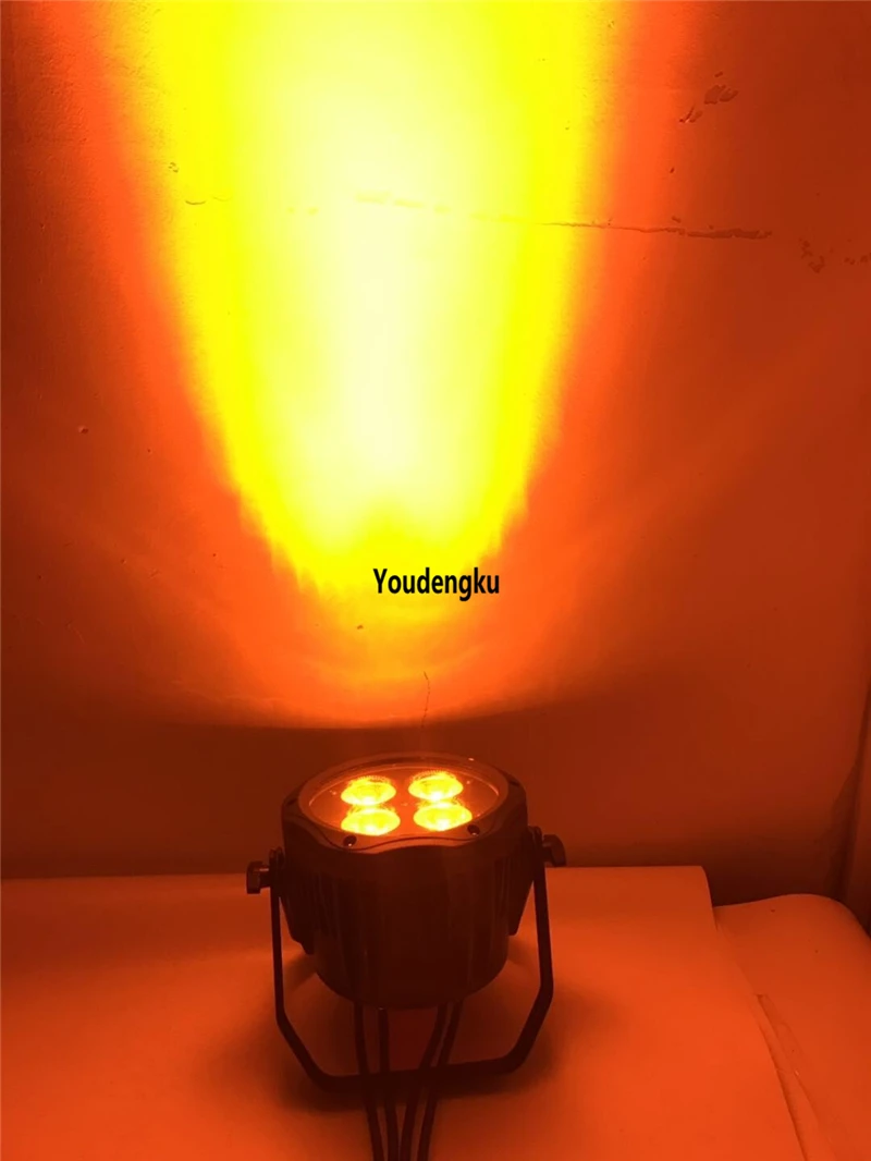 6 pieces Outdoor dmx par led 4x18w rgbwa uv mini slim par flat IP65 Outdoor DJ S