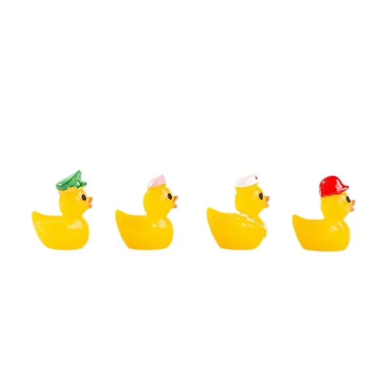10/20PCS Career Yellow Duck Ornament Miniature Figures Tiny Police Doctor Nurse Duck Resin Handicraft Micro Landscape Decoration