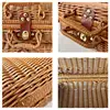Imitation Rattan Storage Box Decorative Suitcase with Handle for Everyday Use Gifts Handcase 26X17X11cm 30x20x13cm 35x24x12cm 3