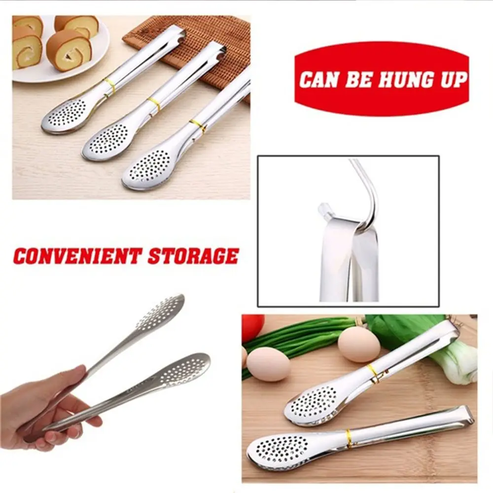 Food Tongs Multifunction Stainless Steel Food Tongs Non-stick BBQ Kitchen Cooking For Cake Steak Serving Utensil Kitchen Tools
