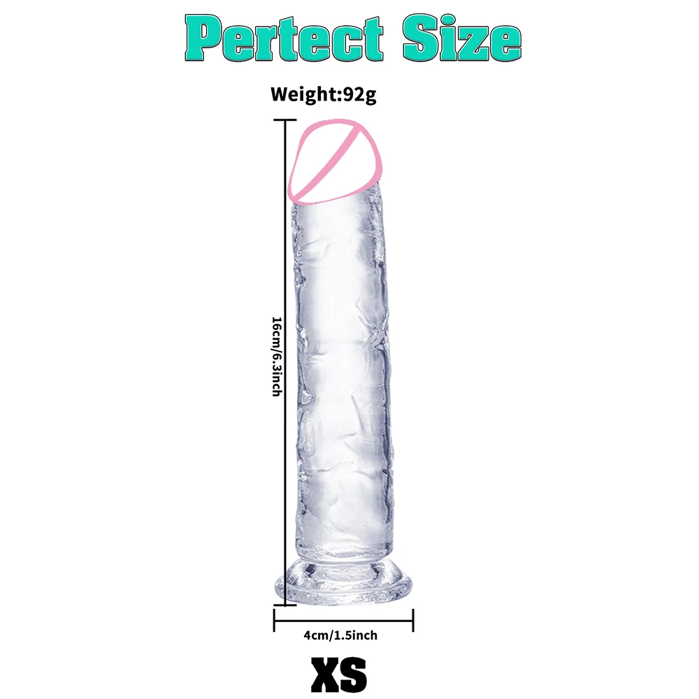 Enhanced Sensory Stimulation Dildo with Suction Cup - Available in Multiple Sizes