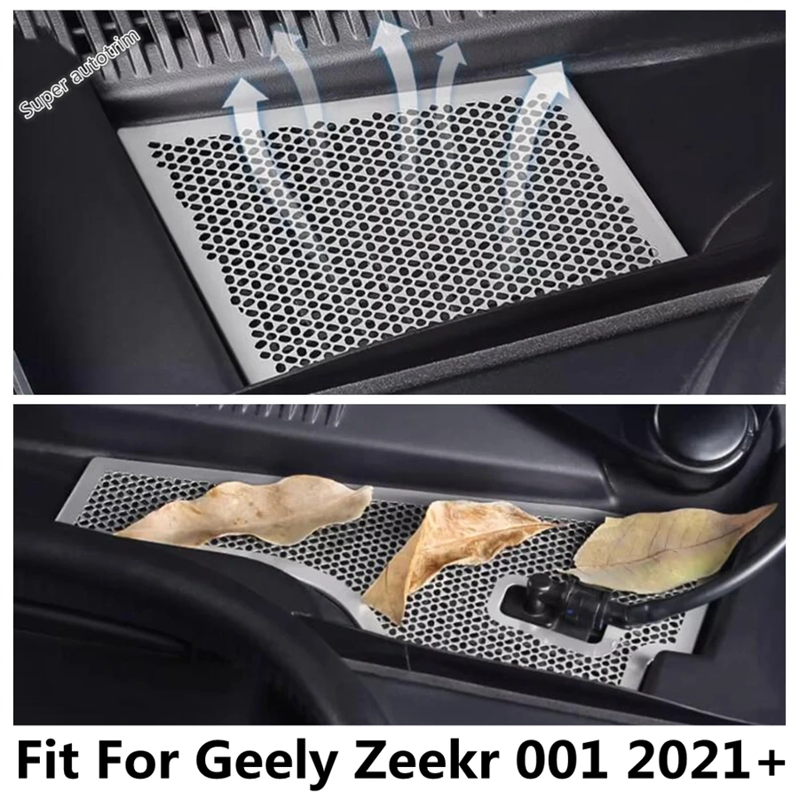 

Front Hood Dust Filter Proof Protective Intake Port Cover Trim Stainless Accessories Interior For Geely Zeekr 001 2021 - 2023