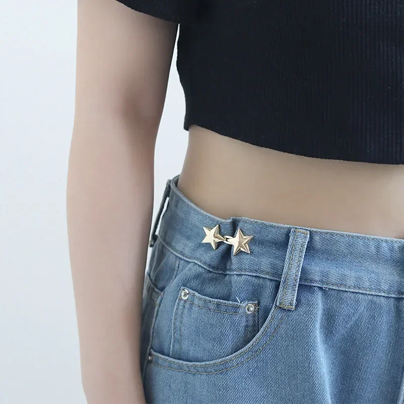 Adjustable Removable Waist Tightener Button Clips