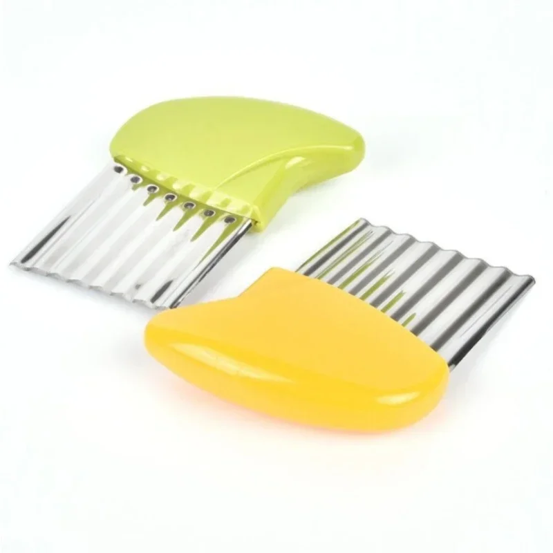 1pc Potato Wave Cutting Stainless Steel French Fries Slicer Vegetable Cutter Kitchen Accessories