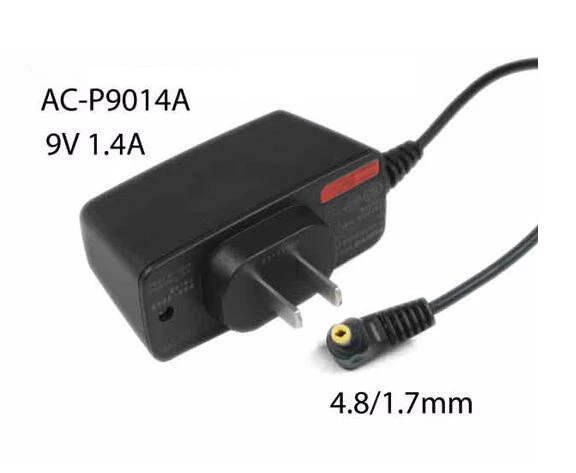 

Laptop Power Adapter AC-P9014A, 9V 1.4A, Barrel 4.8/1.7mm, US 2-Pin Plug