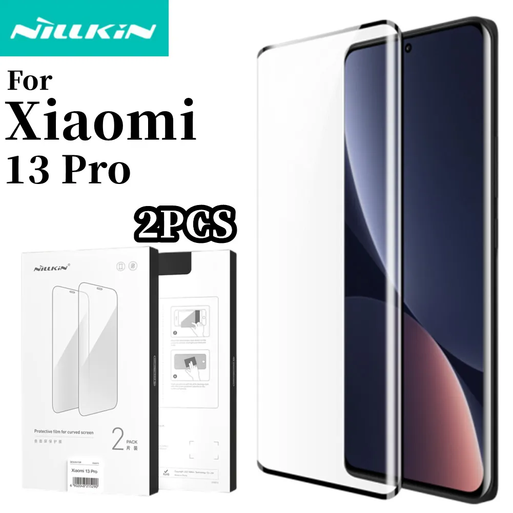 

Защита для экрана Nillkin для Xiao mi 13 Pro 2 шт. ударопрочная изогнутая пленка для Xiaomi mi 13 Pro мягкая пленка для изогнутых экранов
