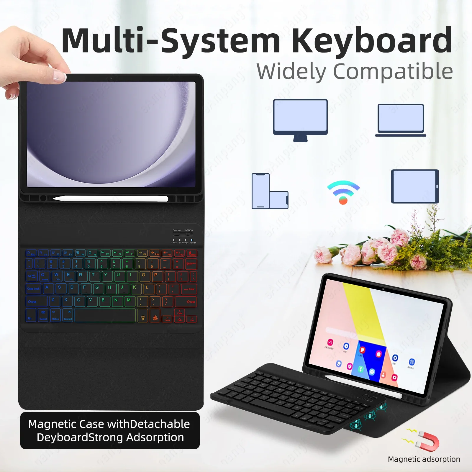 Premium Backlit Keyboard Case with Multi-Language Options