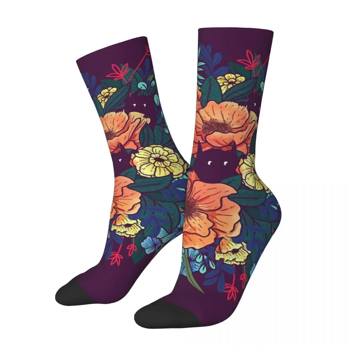 

Wild Flowers Socks Harajuku Sweat Absorbing Stockings All Season Long Socks Accessories for Man's Woman's Gifts