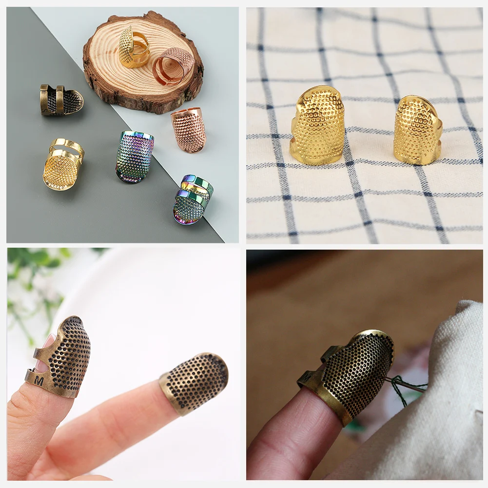 Retro Finger Protector Antique Thimble Ring Handworking Needle Thimble Needles Craft DIY Household Sewing Tools Accessories