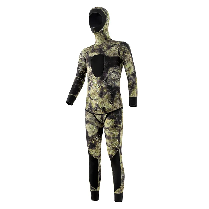 3mm Spearfishing Wetsuits Neoprene Suits Fishing Diving Surfing Snorkeling Kayaking Camouflage Adult Full Body Thermal Keep Warm