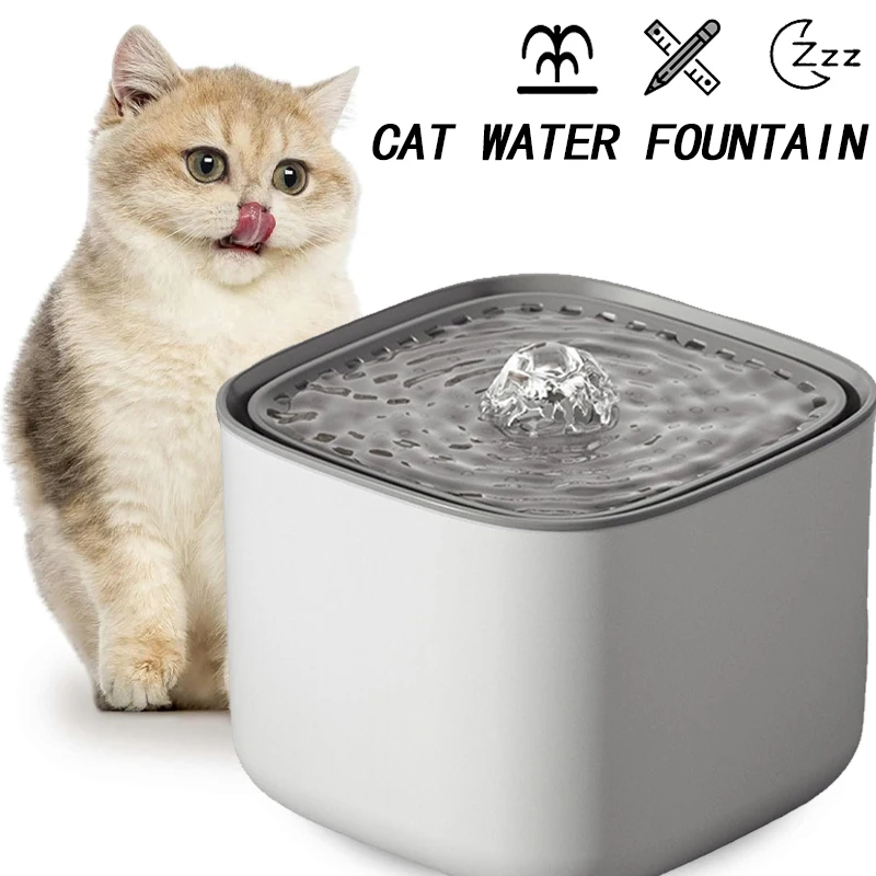 

3L Cat Water Fountain Auto Recirculate Filter Large Capacity Filtring Cat Water Drinker USB Electric Mute Cats Water Dispenser