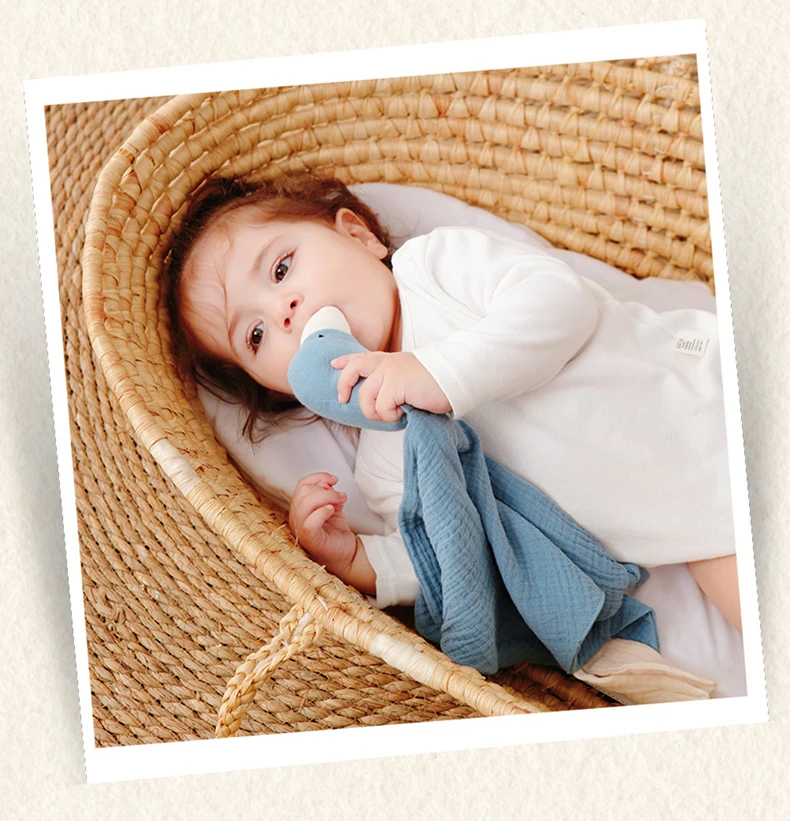Description Picture 4 of itemBaby Soother Appease Towel Bib Soft Animal Goose Doll Teether Infants Comfort Sleeping Nursing Cuddling Blanket Toys