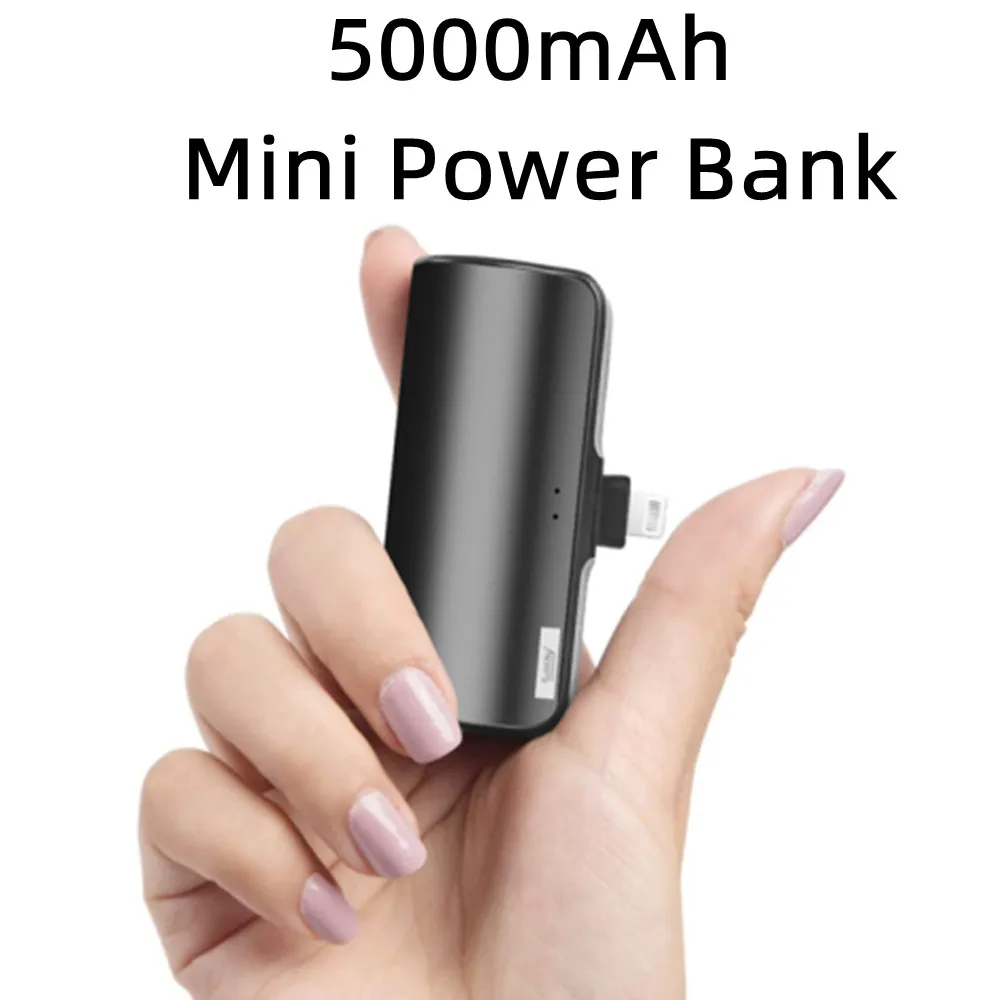 

Mini Power Bank 5000mAh Portable Charging Powerbank Mobile Phone Spare External Battery PoverBank For iPhone Samsung Xiaomi