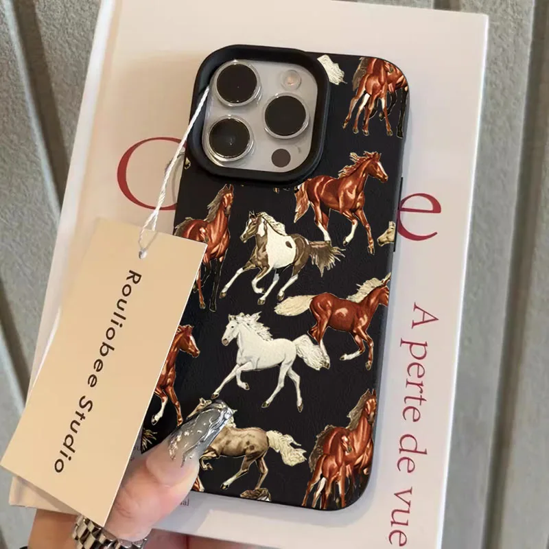Herd of Horses Design Shockproof Soft Phone Case