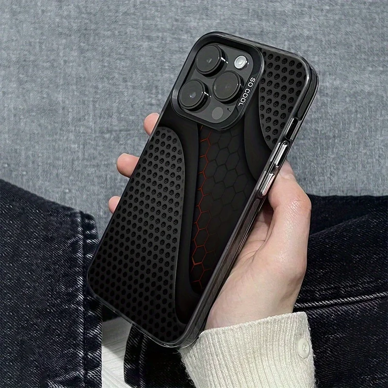 Elegant Matte Men's Business Splicing Pattern Anti-Fall Phone Case