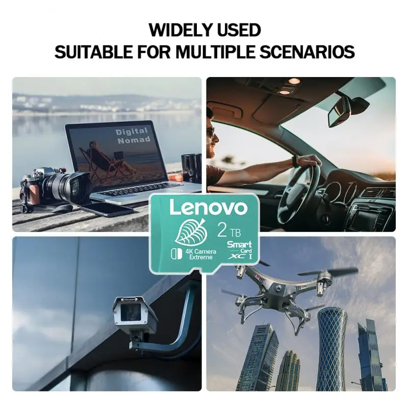 Lenovo-Carte Micro TF SD, 2 To, 1 To, A2, Carte mémoire haute
