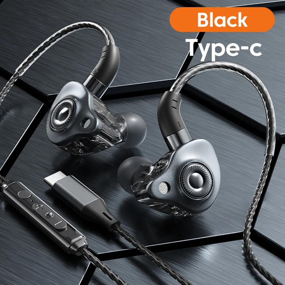 High-Fidelity Wired Earbuds with Mic & Volume Control - Premium Stereo Sound and Deep Bass