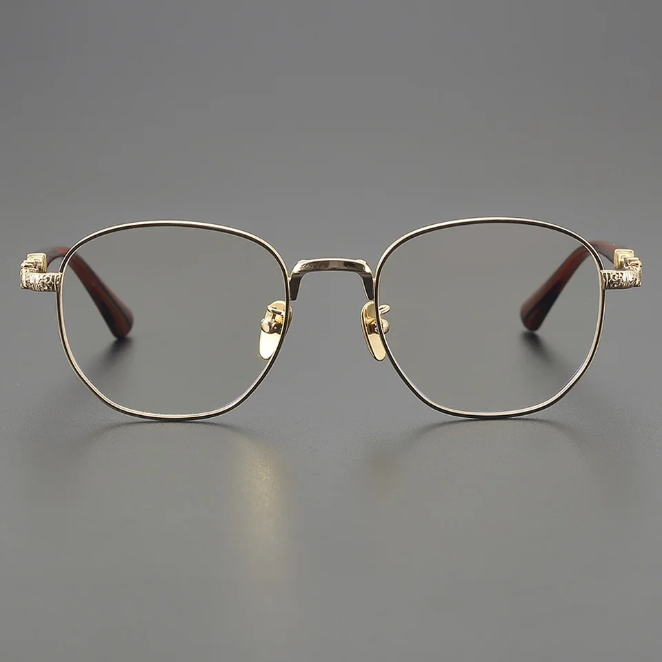 Männer Retro Business Gläser Titan Frauen Optische Verordnung Computer Lesen Anti Blau Licht Hohe Qualität Gläser Rahmen UV400 – Detail 13