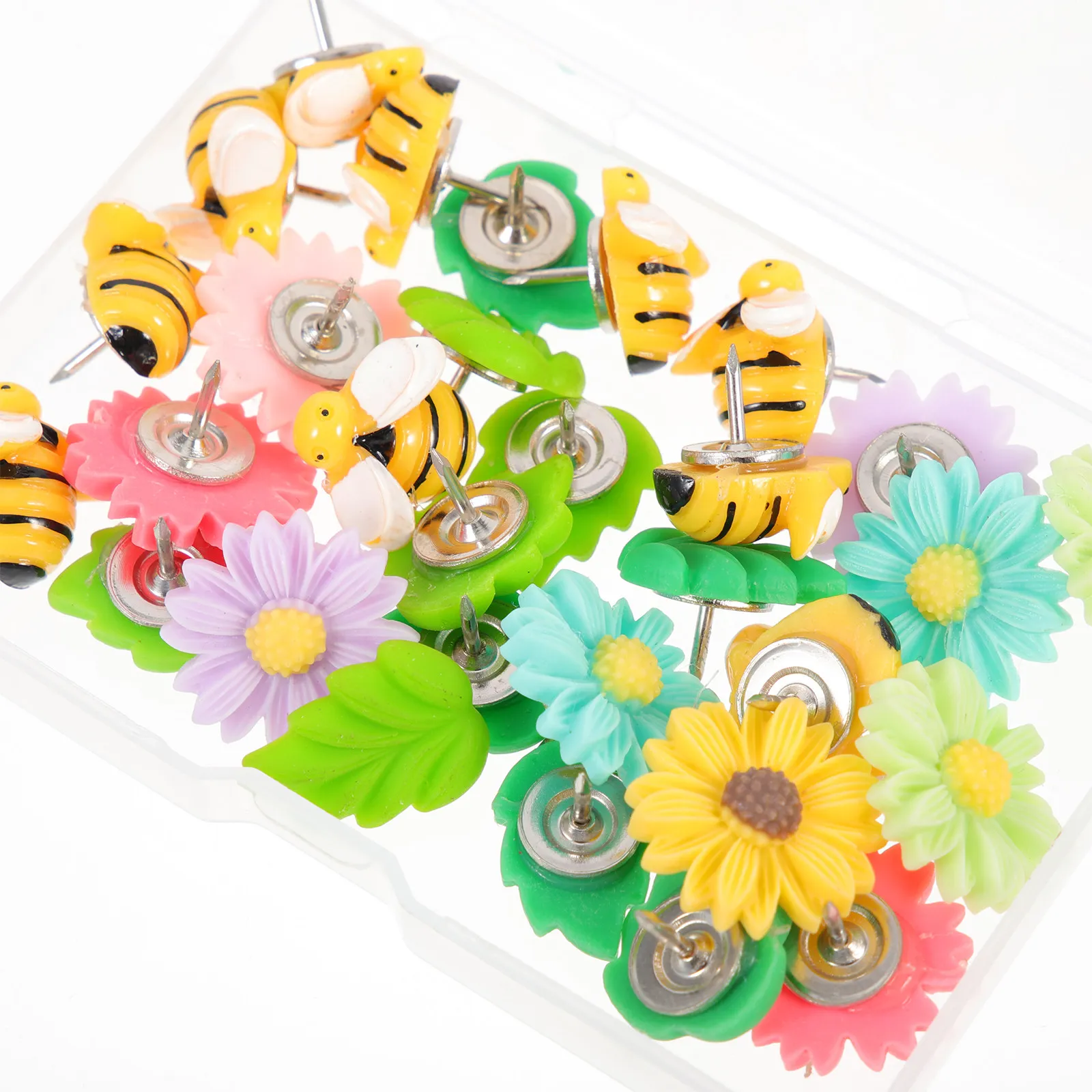 30개입 장 압정, 밝은 색상의 작은 푸시핀, 게시판, 칠판, 방 장식, 벽 예술, 종이 고정용 브래드