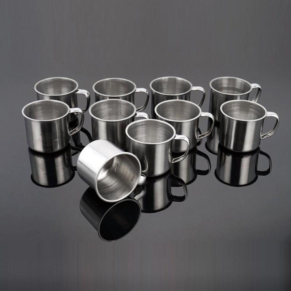 200ml Tea Tumbler Pint Metal Travel Portable Cup Coffee Mug Camping Stainless Steel