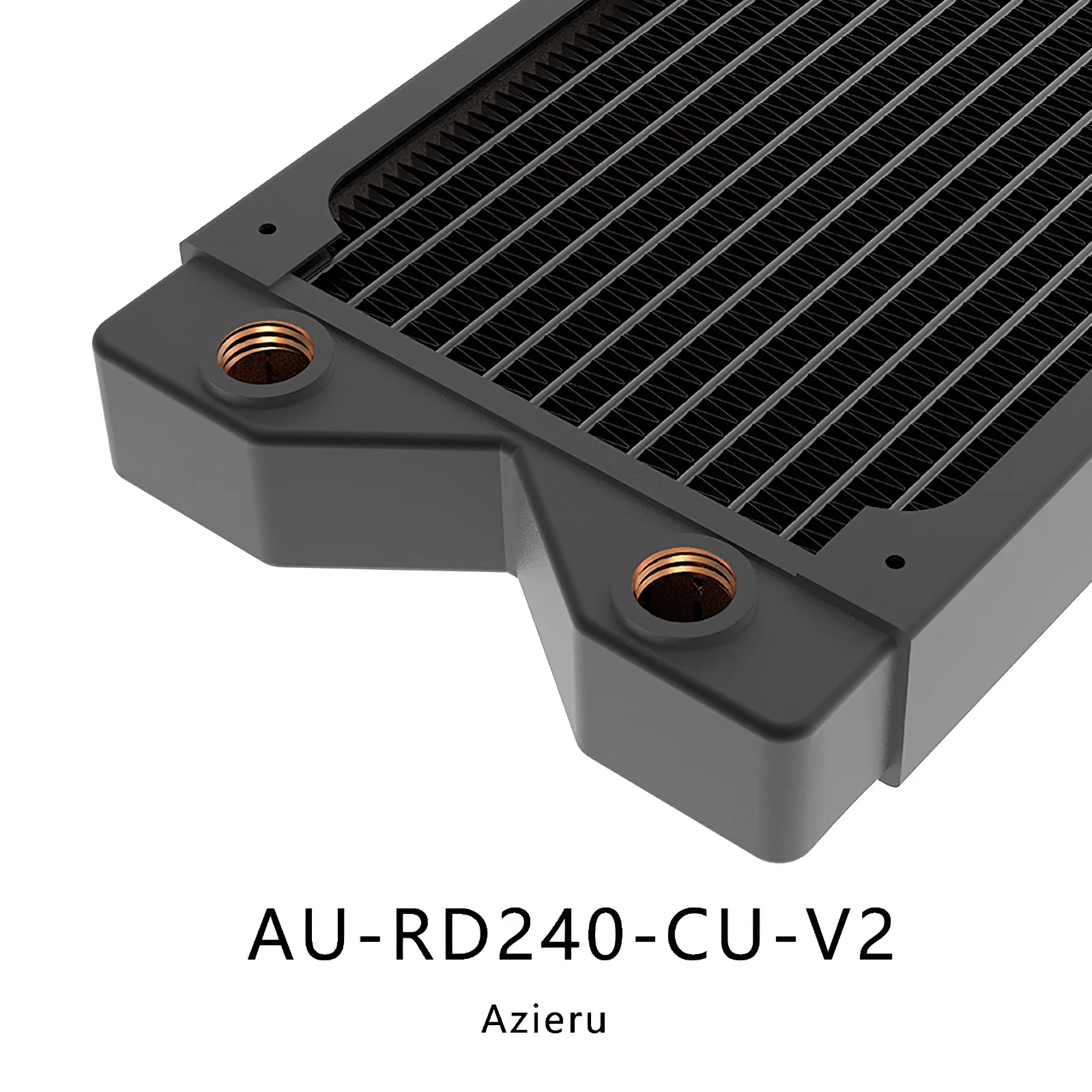 Bykski-copper Radiator Azieru Au-rd240-cu-v2 360 mm 2x120 mm Refrigeração a Água - Imagem 3