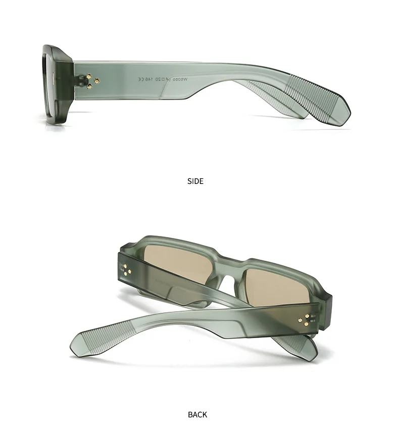 Punk Luxus Marke Designer Quadratische Klassische Niet Sonnenbrille Frauen Für Männer 2024 Trendy Sonnenbrille Vintage Beliebte Shades UV400 – Detail 9