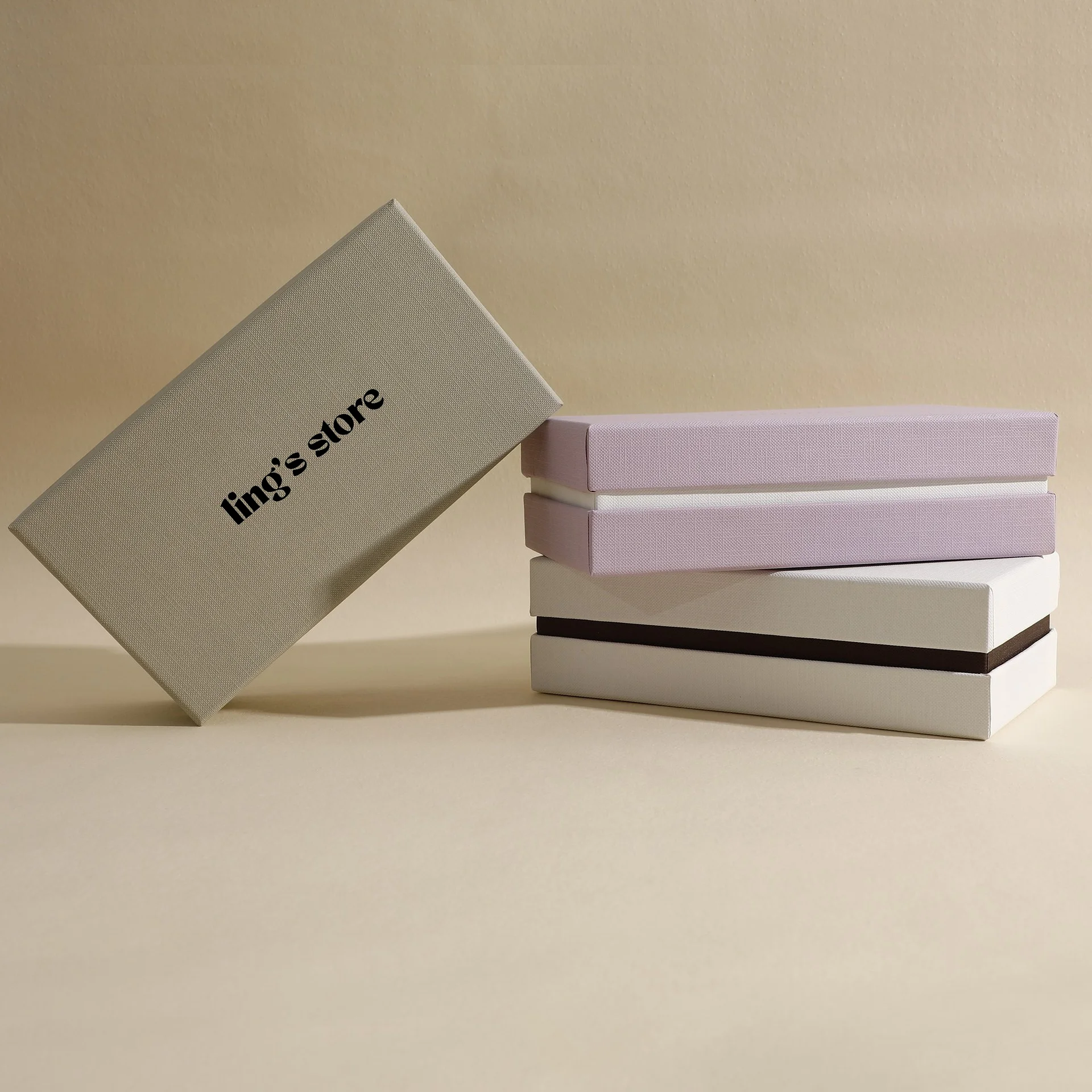 100 Stück Schmuck- und Brillen-Aufbewahrungsboxen aus Karton, modische Ring- und Ohrstecker-Organizer, luxuriöse, exquisite, tragbare Boxen mit individuellem Logo – Detail 7