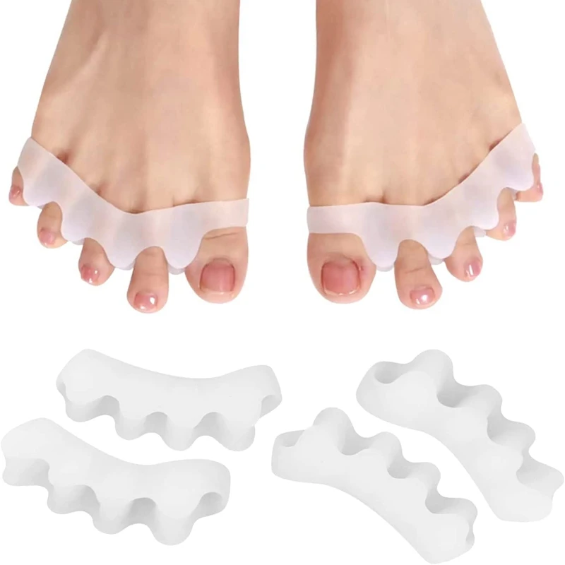 Protective Toe Separator Suitable Bunion Yoga Gel Silicone Hammer Toes Corrector For Women Men Straighteners Overlapping 1 Pair