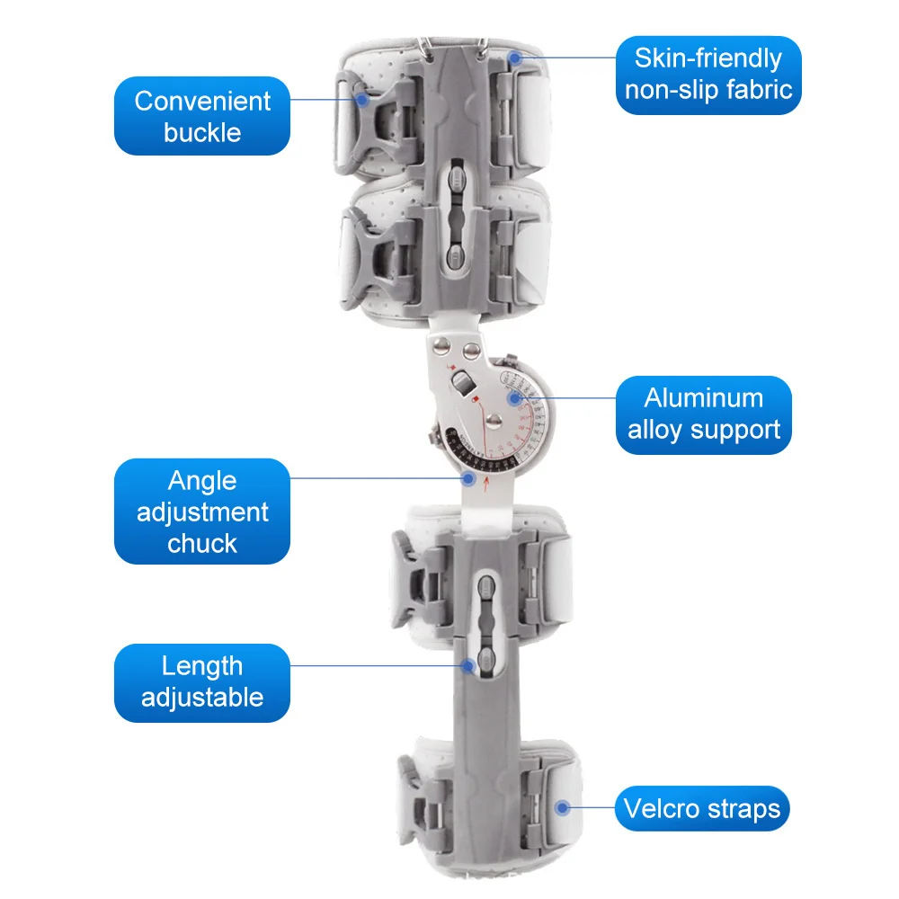 Adjustable Knee Joint Fixation Brace Fracture Ligament Strain Medical Bracket Postoperative Meniscus Lower Extremity Fixator