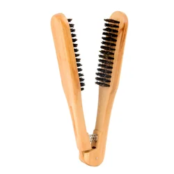 Enhanced Wooden Anti - Static Professional Hair Straightener Comb (1pc)