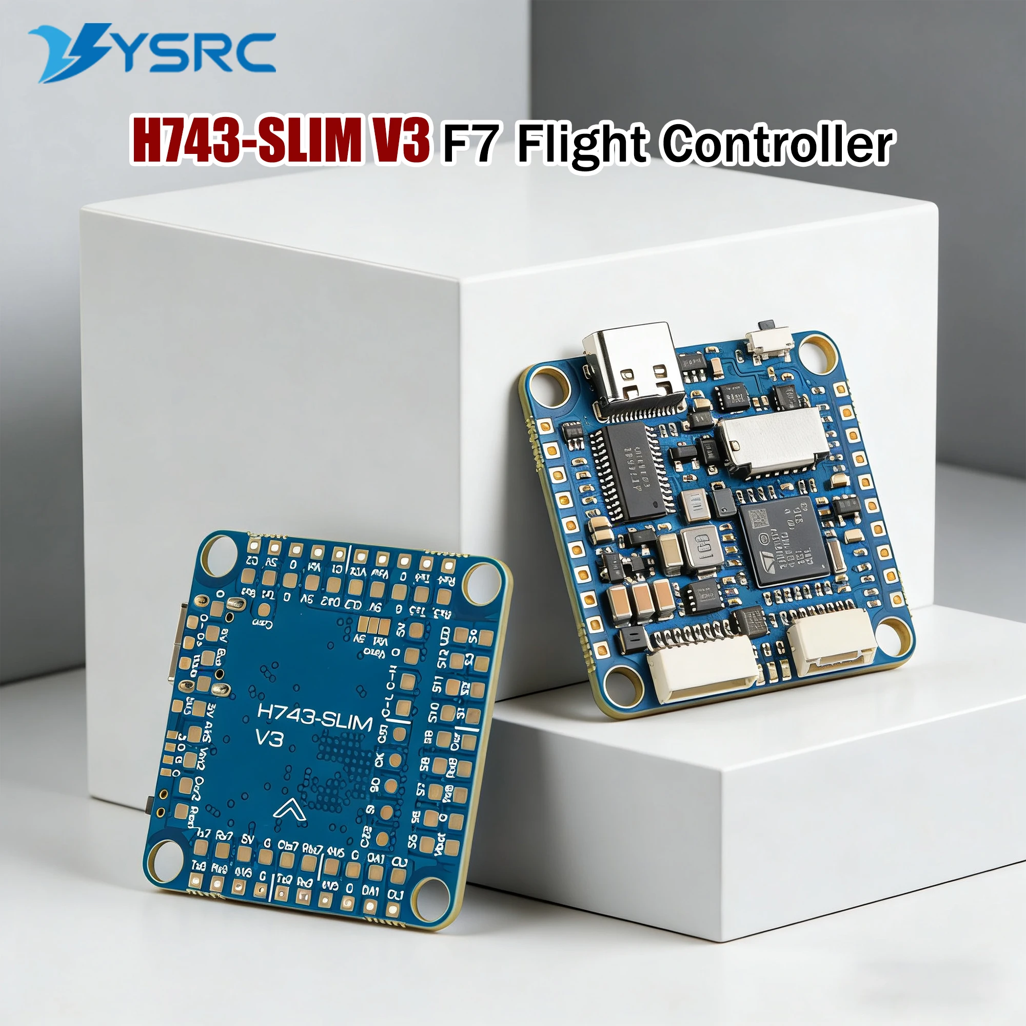 Sd2d71241c89042ff8d741012e7800bfcC.jpg Contrôleur de vol H743 SLIM V3 STM32H743VIT6 5V 2A BEC 2-8S F7, 30.5x30.5mm, ICM20602 Baro Blackbox pour Drone de course FPV RC