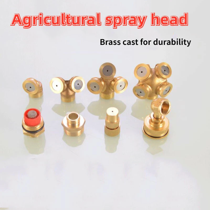

1PCS Brass Agricultural Mist Spray Nozzle Garden Irrigation System Lawn Sprinkler Irrigation Nozzle Sprayer Pump Metal Connector