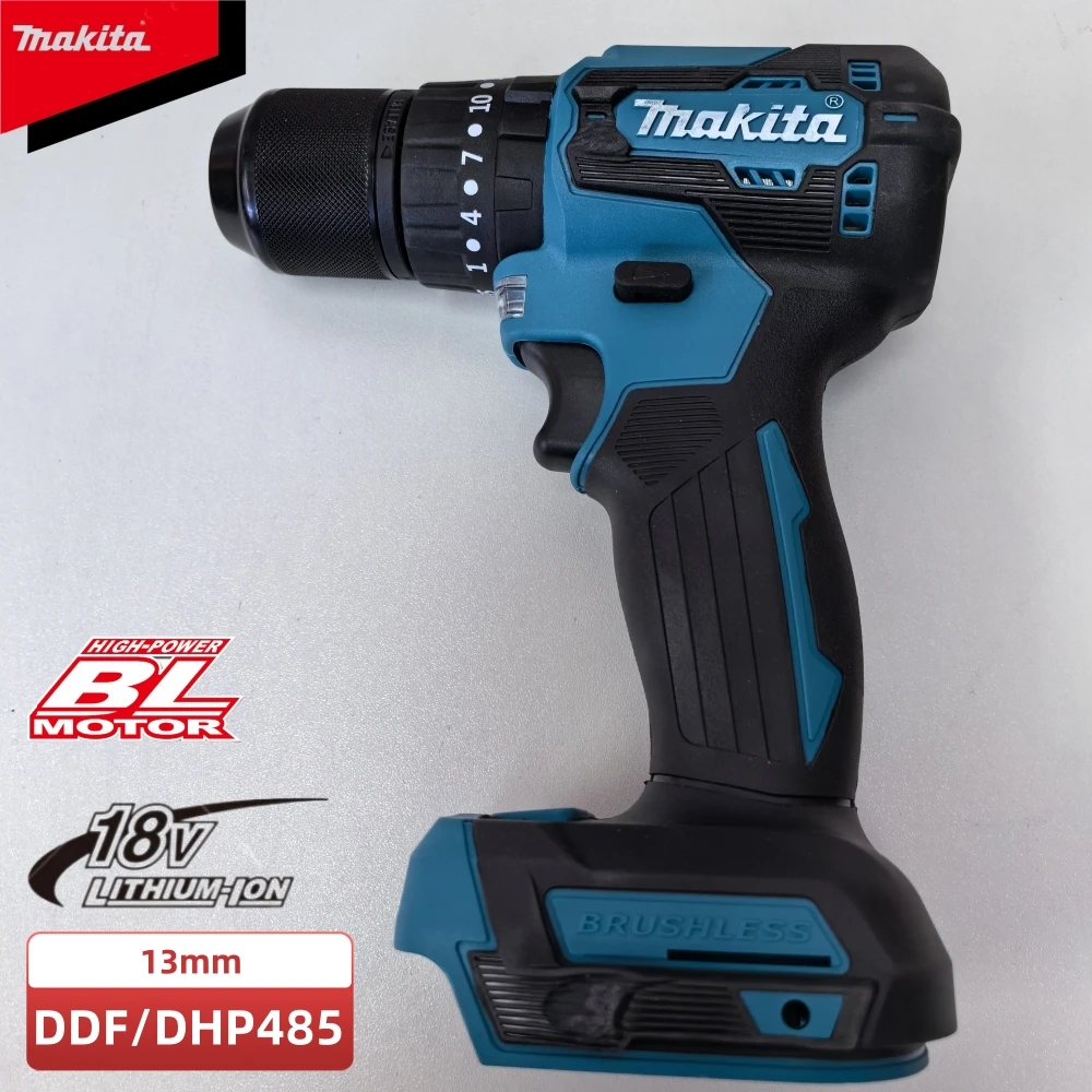 

Makita DHP485 13MM Cordless Hammer Driver Drill 18V LXT Brushless Motor Impact Electric Screwdriver Variable Speed Power Tool