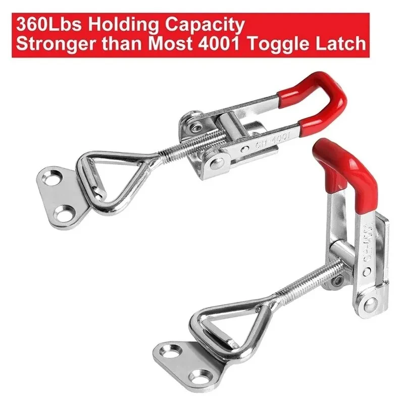 Buckle Clamp 2PCS Heavy Iron Adjustable Buckle Lock Clamp Box Buckle Clamp Door Bolt Type Quick Accessory Horizontal Catch Clas