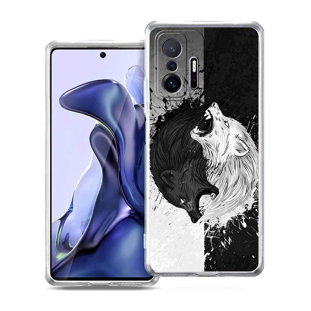 Moon Roaring Wolf Soft Transparent Phone Case Cover