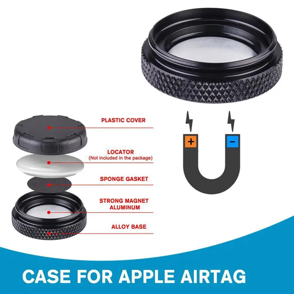 Waterproof GPS Tracker Case For Airtag Hidden Sticker Cover GPS Tracker for Airtag Adhesive Mount Accessories for Luggage Bike