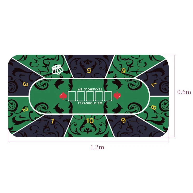 Texas Holdem Table Pad Portable Rubber Foam Poker Table Mouse Pad Keyboard Office Gaming Gambling Players Game Layout