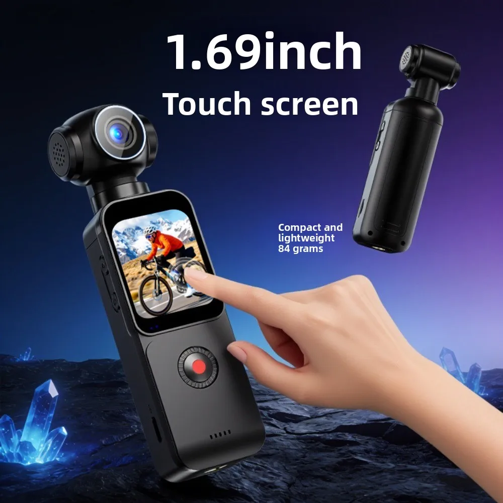 5K EIS 액션 카메라, 1.6인치 터치스크린 270 ° 회전식 렌즈, 150 ° 광각 포켓캠, 야외 스포츠용 DJI 교체품