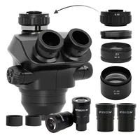 Kailiwei Trinocular Head 7-50 3.5-200X Simul Focal Continuous Zoom Stereo Microscope WF10X/22mm Eyepiece For Phone PCB Soldering 1