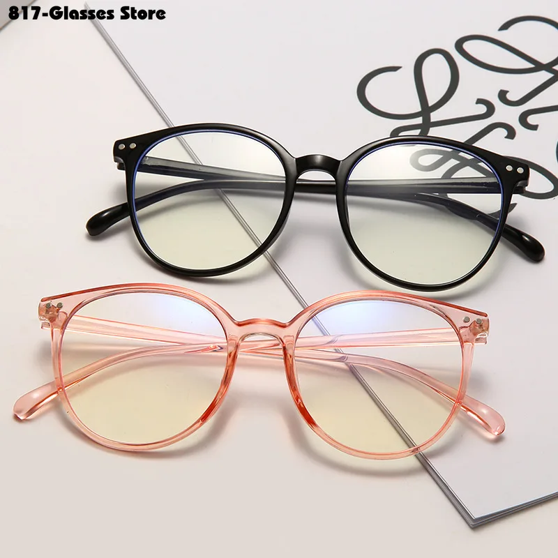 

Fashion Retro Round Frame Anti-blue Light Glasses Literary Ultralight Anti-radiation Office Computer Goggles Unisex