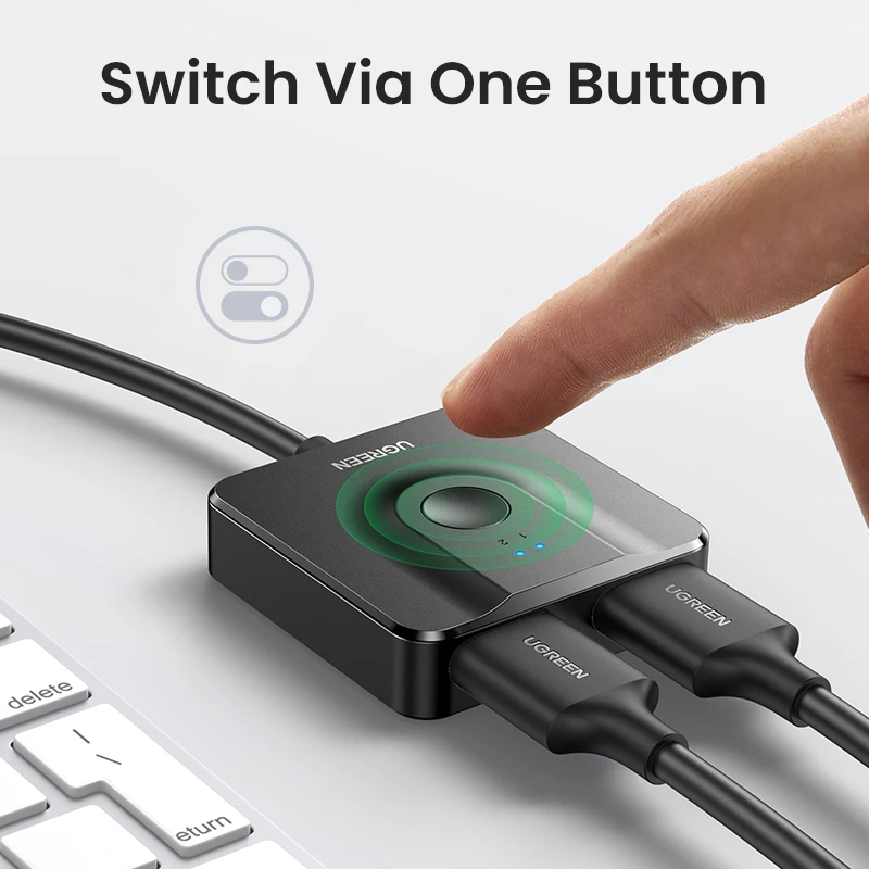 UGREEN-HDMI ġ, 4K @ 60Hz, 3,3ft HDMI ̺,  HDMI й 2  1 ƿ HDMI ó ڽ, 2  1 ƿ UHD 3D HDR