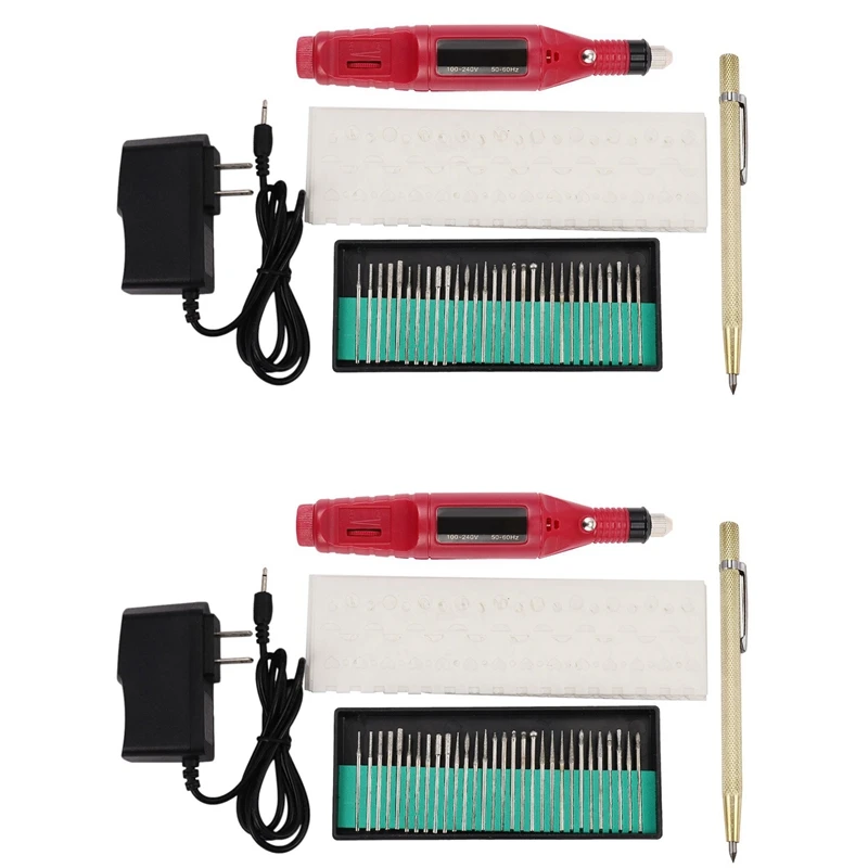 

Мини-гравер в виде ручки, 60 бит и 16 трафаретов