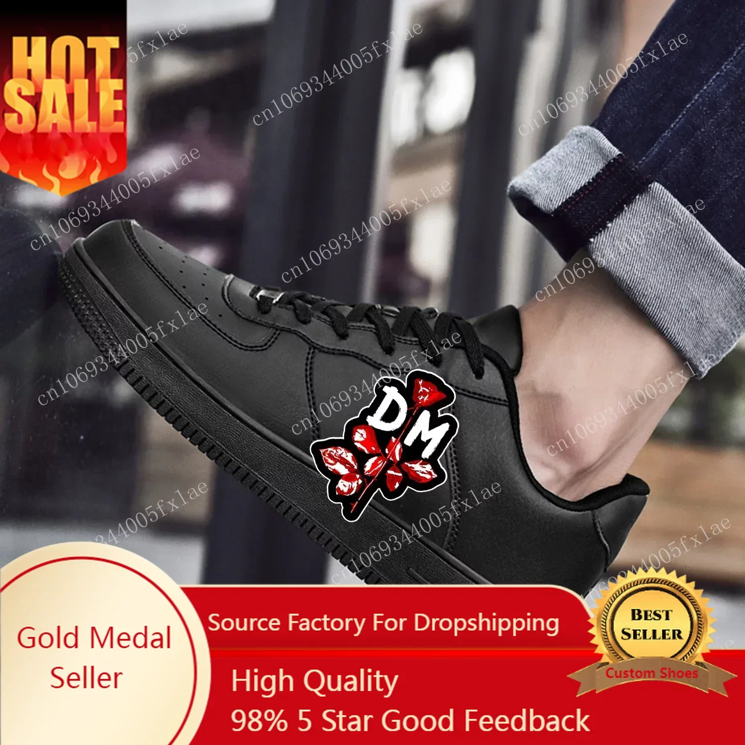 

Depeche Rock Band Mode AF Basketball Mens Womens Sports Running High Quality Flats Force Sneakers Lace Up Mesh Custom Made Shoe