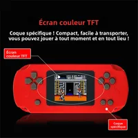 GAMINJA GC31 Mini console de jeu vidéo portable rétro, écran couleur TFT, lecteur de jeu 8 bits, 128 jeux intégrés 4