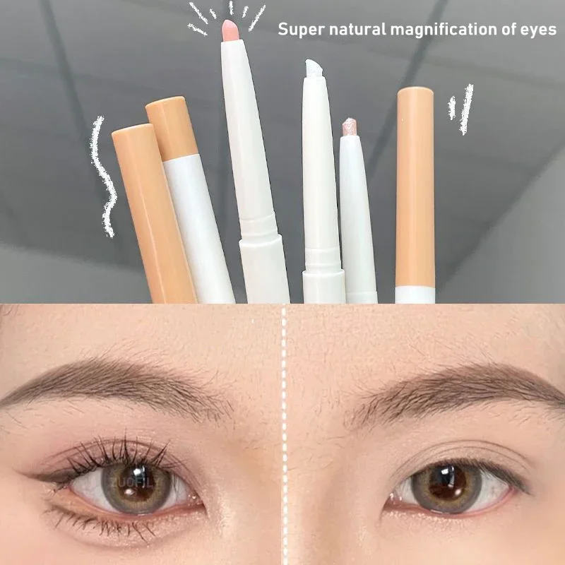 White Glitter Eyeliner Gel Eye Shadow Highlight Makeup Matte Shadows Lying Silkworm Pen Easy To Wear Eyes Beauty Cosmetics Tools 6