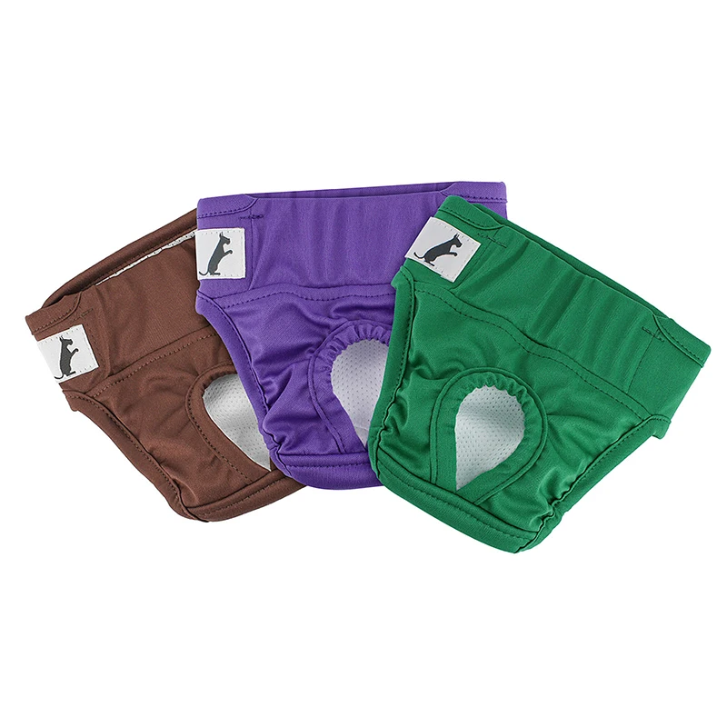 Dog Diapers Pet Dog Physiological Hygiene Pants Thickened Waterproof Dog Diaper Comfortable Leak-proof Washable Reusable Pet Urinal Pads